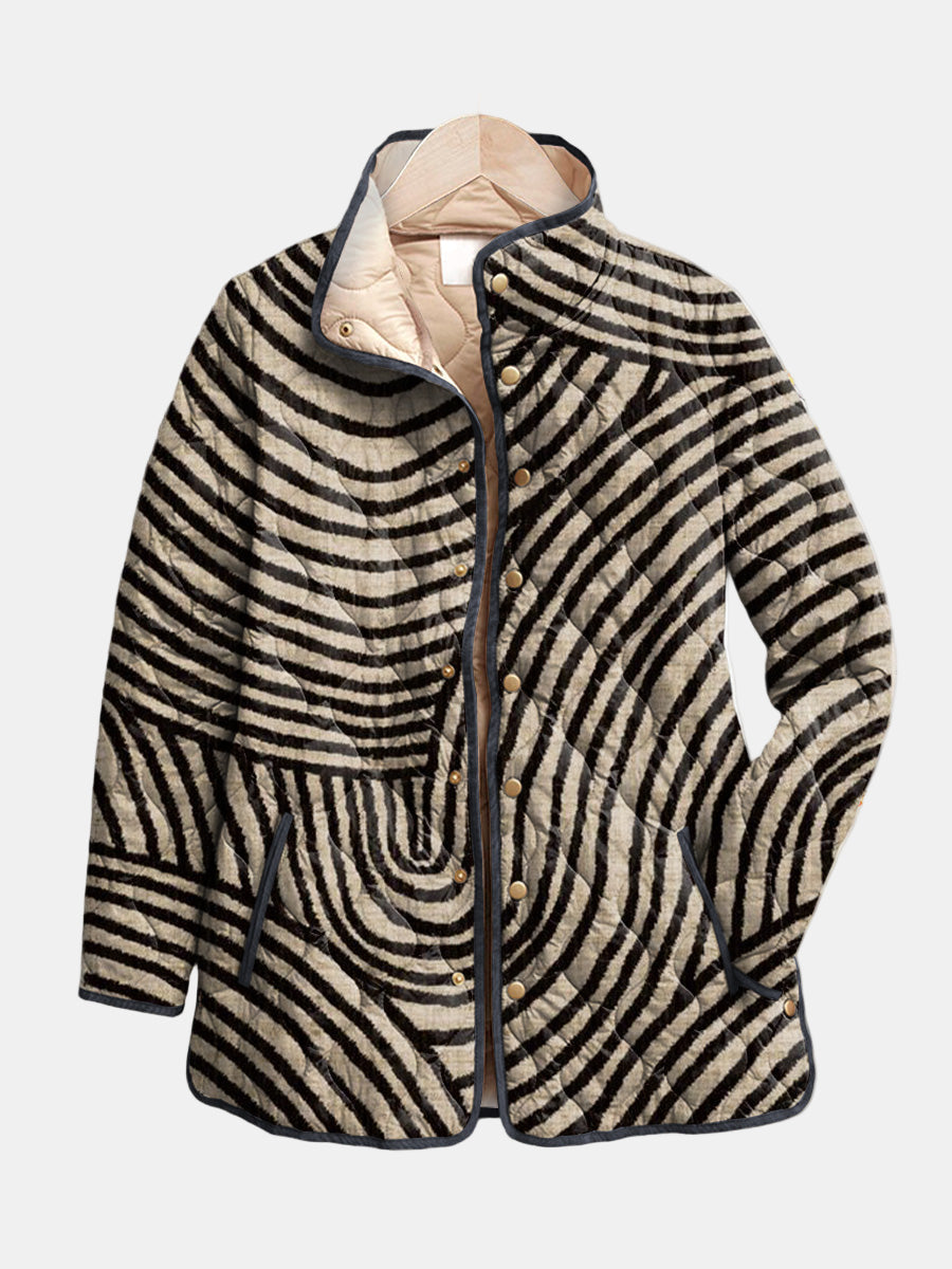 Inés | Chaqueta acolchada de círculos retro