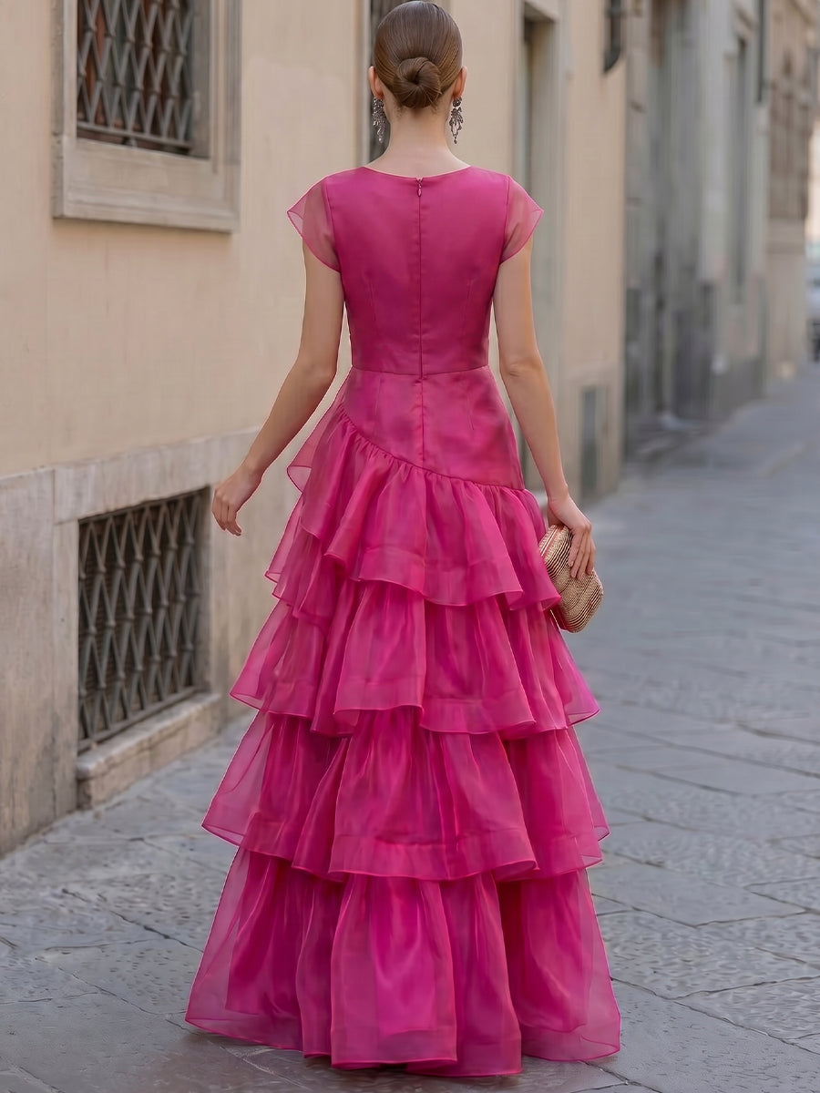 Esperanza | Vestido Largo de Organza con Volantes