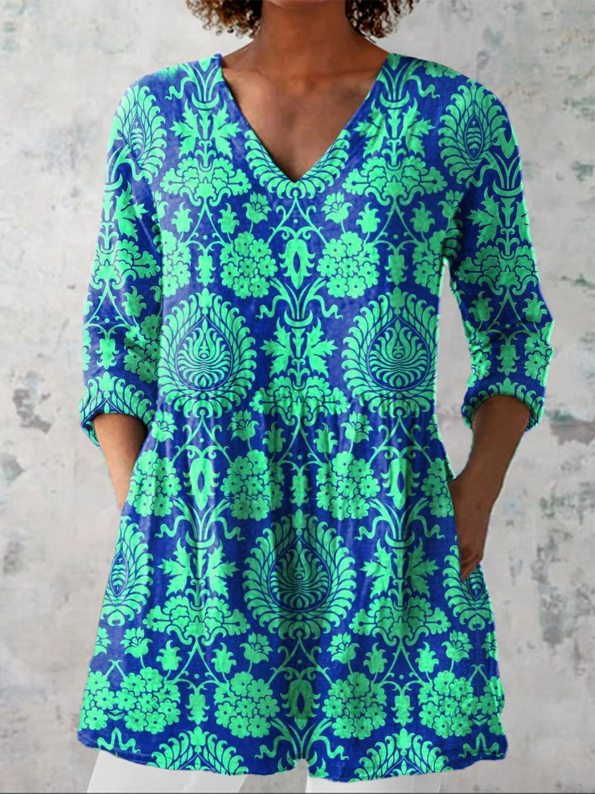 Hortensia | Blusa Larga con Cuello en V