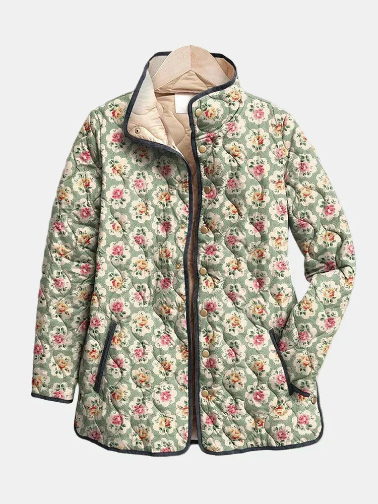 Isabel | Chaqueta acolchada floral de inspiración vintage