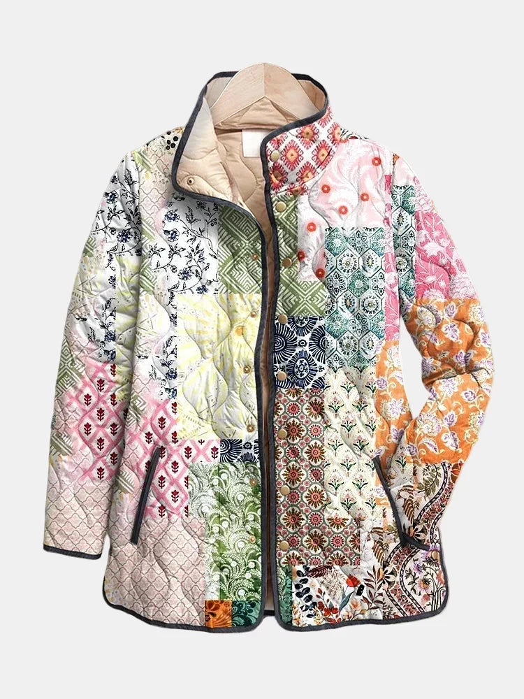 Jimena | Chaqueta acolchada de patchwork bohemio