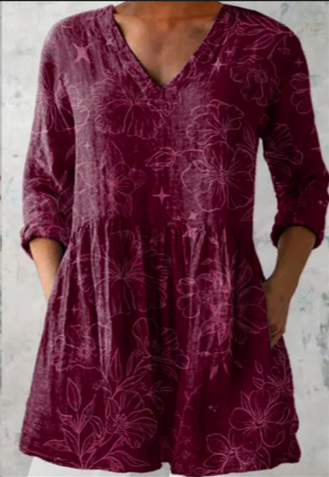 Fernanda | Blusa Larga con Cuello en V