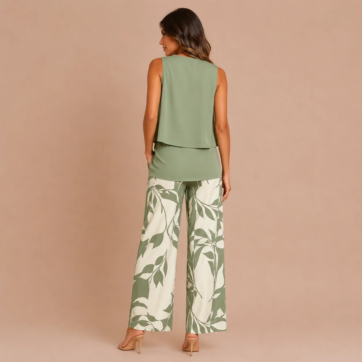 Cristina – Botanical Print Palazzo Co-ord