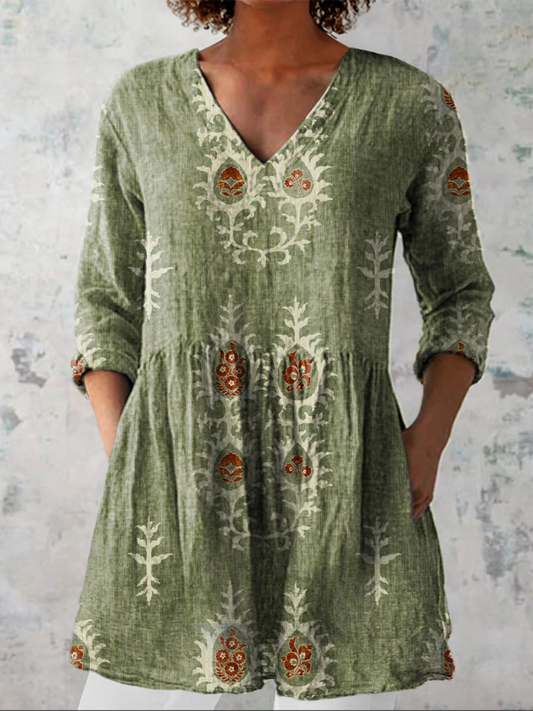 Josefa | Blusa Larga con Cuello en V