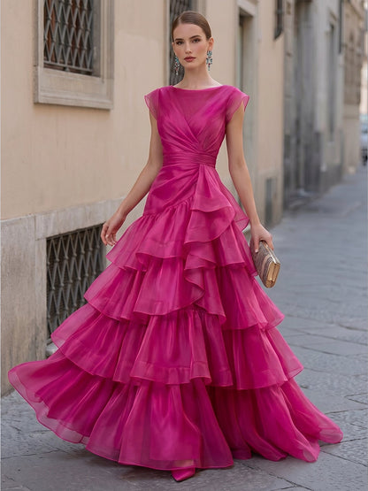 Esperanza | Vestido Largo de Organza con Volantes