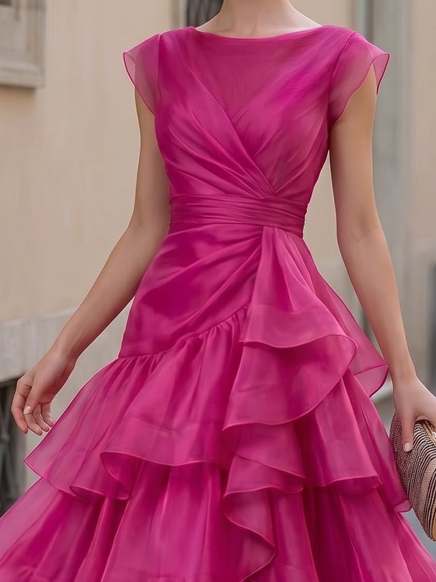 Esperanza | Vestido Largo de Organza con Volantes