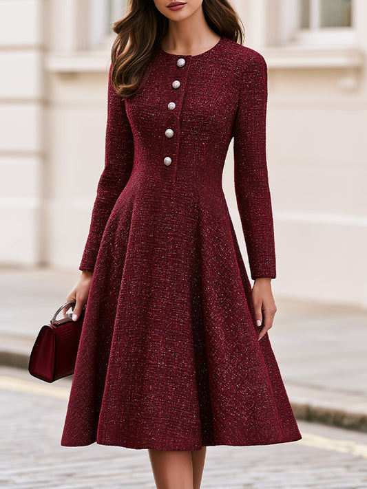 Isabel | Vestido Midi de Tweed Entallado