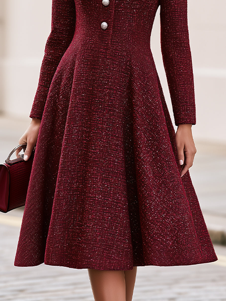 Isabel | Vestido Midi de Tweed Entallado
