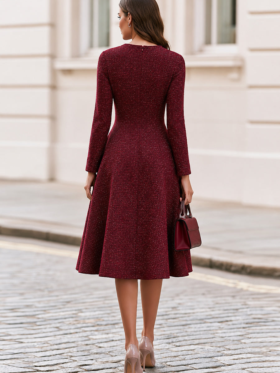 Isabel | Vestido Midi de Tweed Entallado