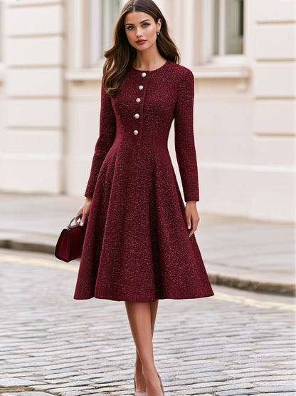 Isabel | Vestido Midi de Tweed Entallado