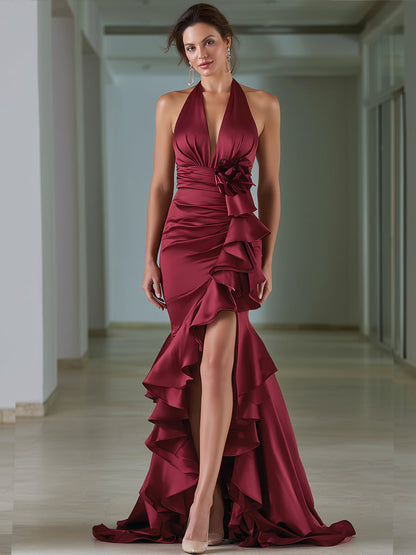 Marisol | Vestido Largo Sirena con Aplicaciones Florales