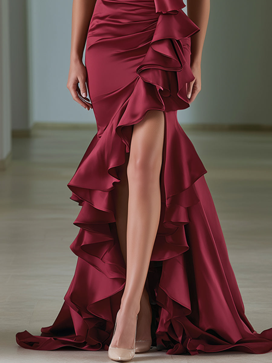 Marisol | Vestido Largo Sirena con Aplicaciones Florales
