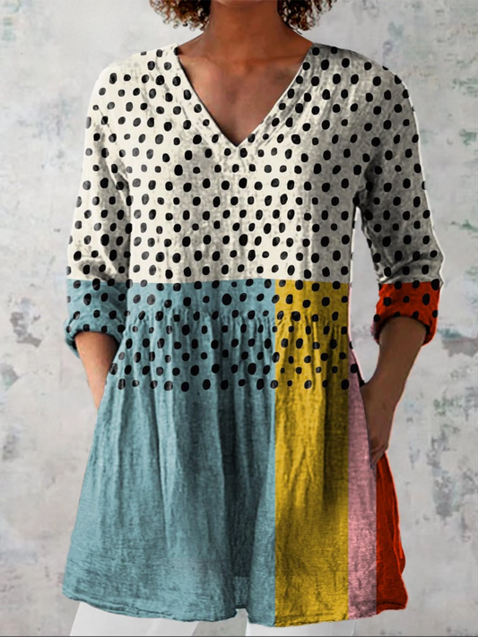 Verónica | Blusa Larga con Cuello en V