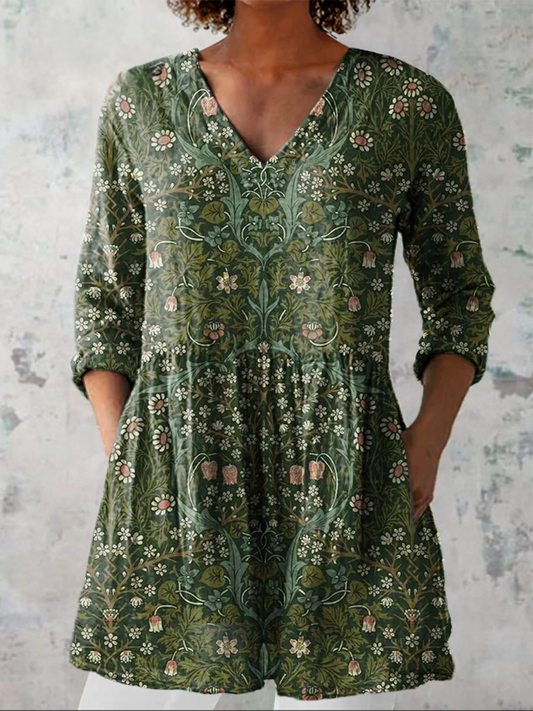 Celeste | Blusa Larga con Cuello en V