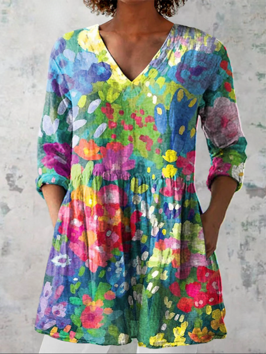 Eugenia | Blusa Larga con Cuello en V