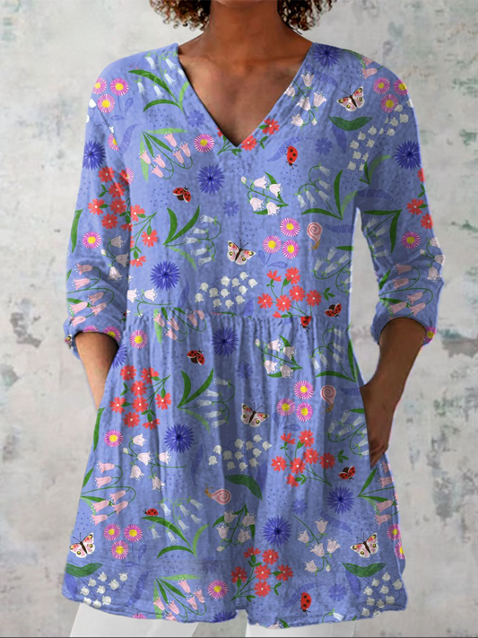 Valentina | Blusa Larga con Cuello en V