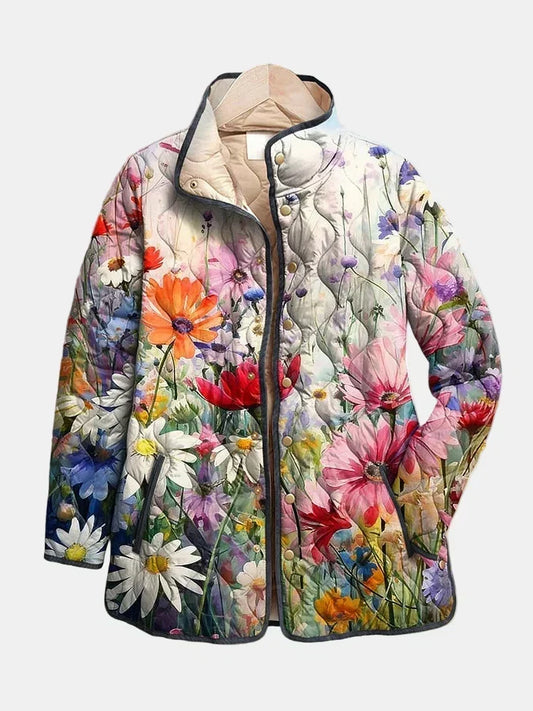 Elena | Chaqueta acolchada floral vintage