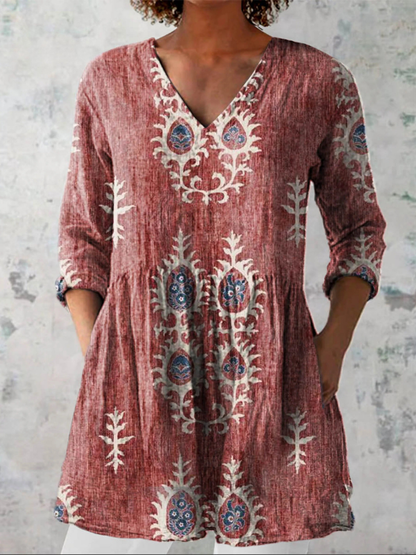 Josefa | Blusa Larga con Cuello en V