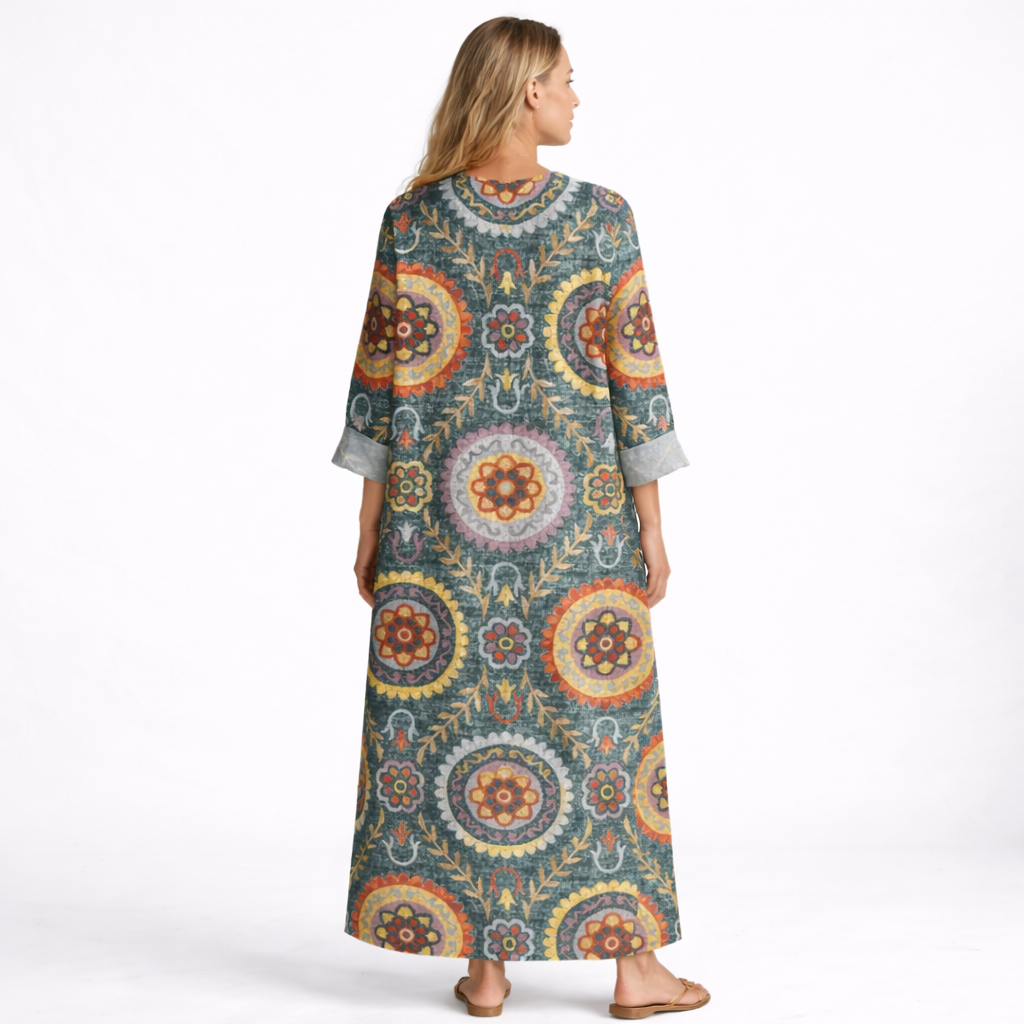 Elia | Vestido Midi Geométrico