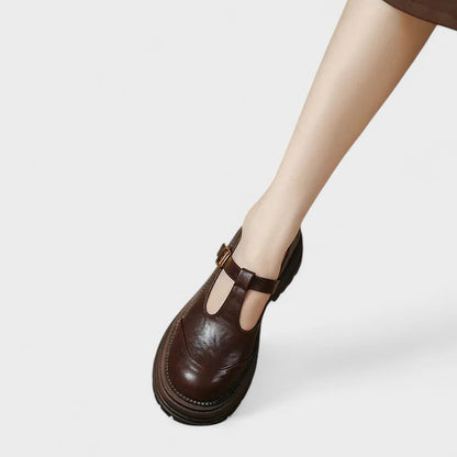 Emilia | Zapatos Mary Jane con Hebilla Dorada