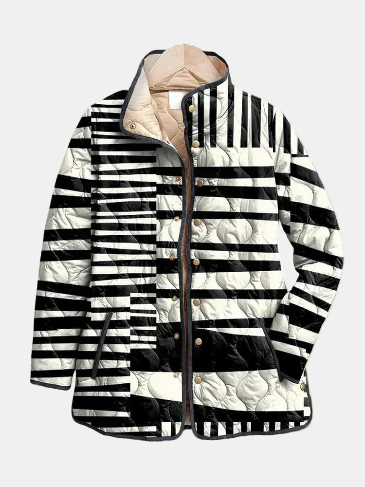Carmen | Chaqueta acolchada de estampado abstracto