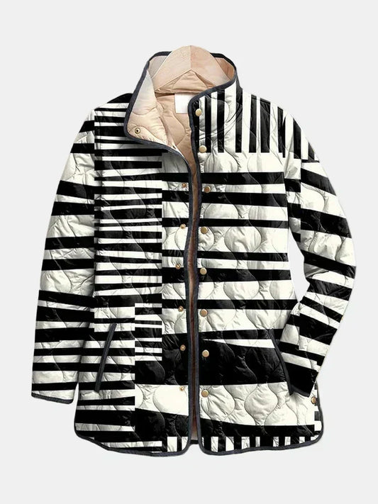 Carmen | Chaqueta acolchada de estampado abstracto