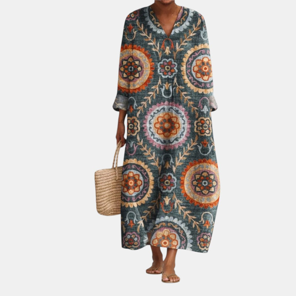 Elia | Vestido Midi Geométrico