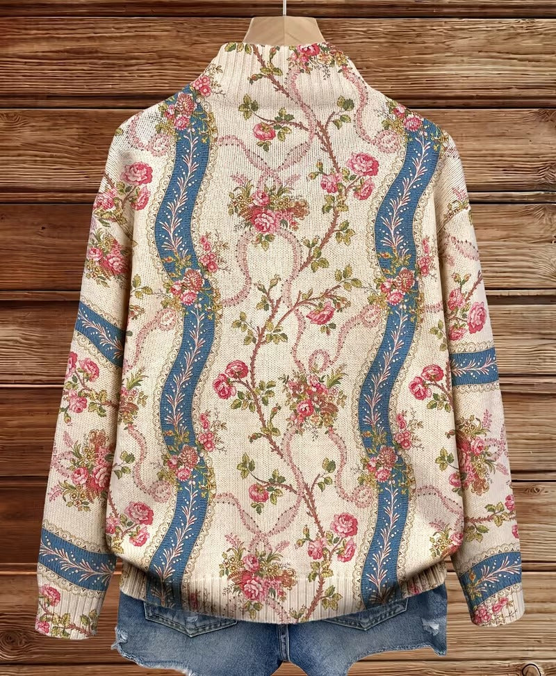 Eulalia | Chaqueta de Punto Rosas Trepadoras