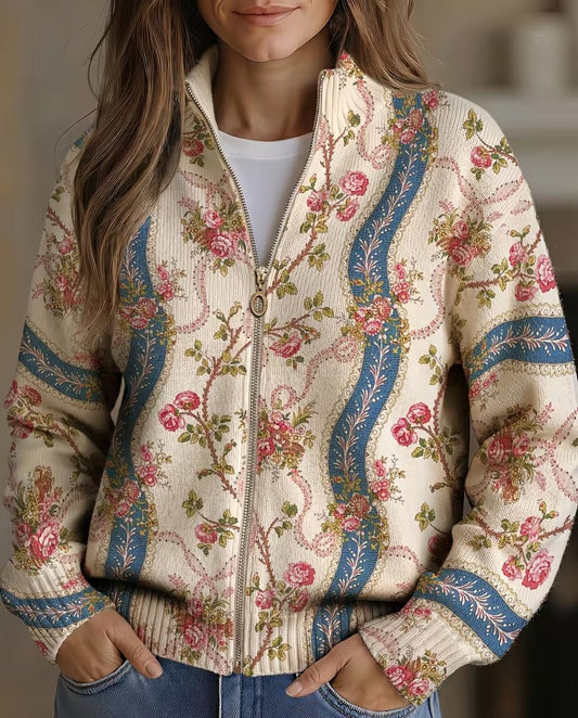 Eulalia | Chaqueta de Punto Rosas Trepadoras