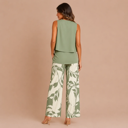 Cristina – Botanical Print Palazzo Co-ord