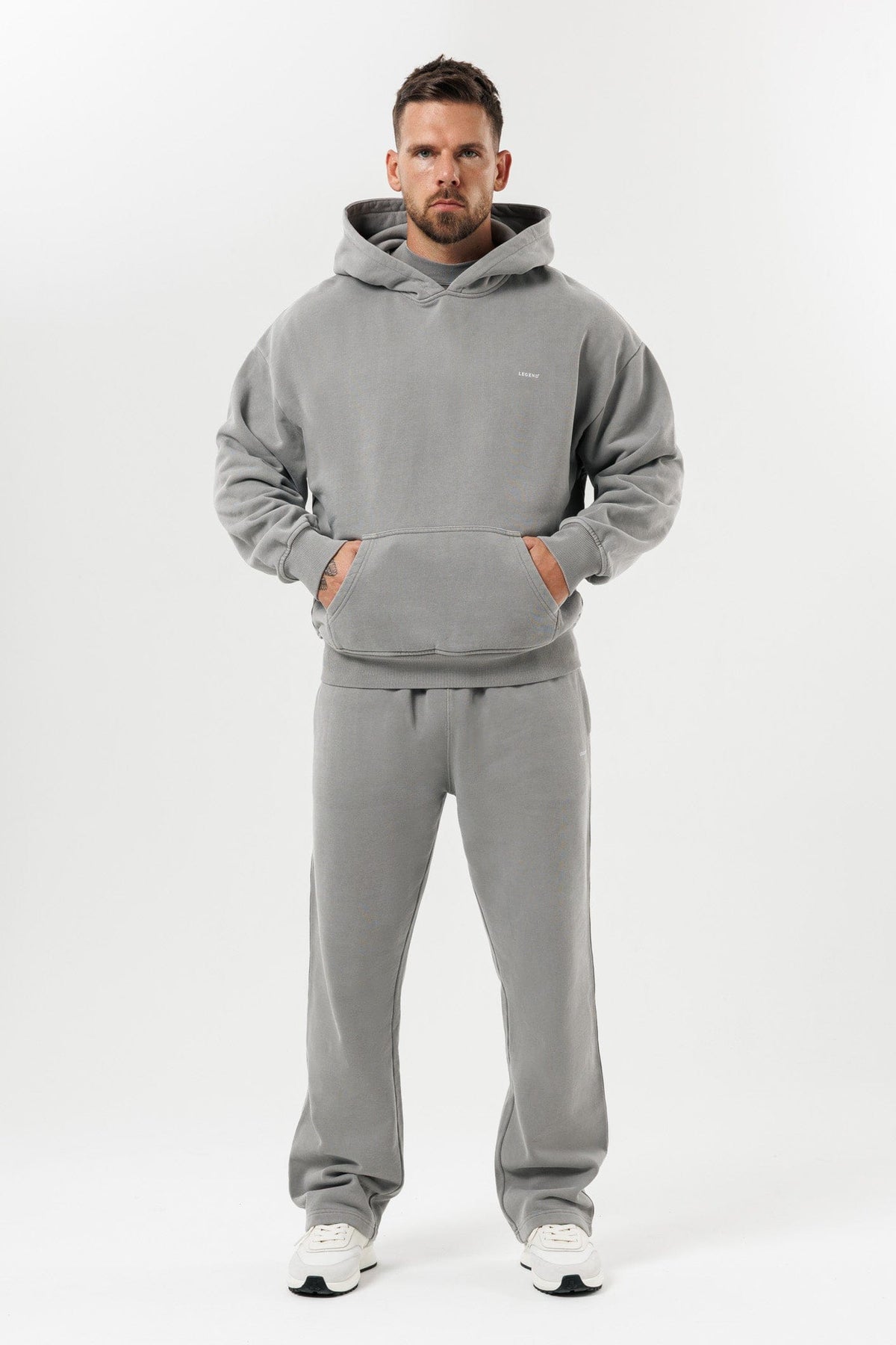 Hoodie — Washed Grey
