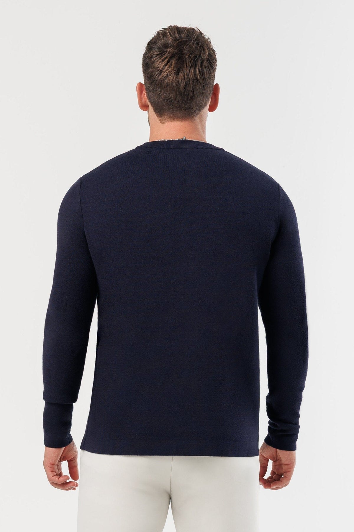 Luxe Knit Sweater — Navy