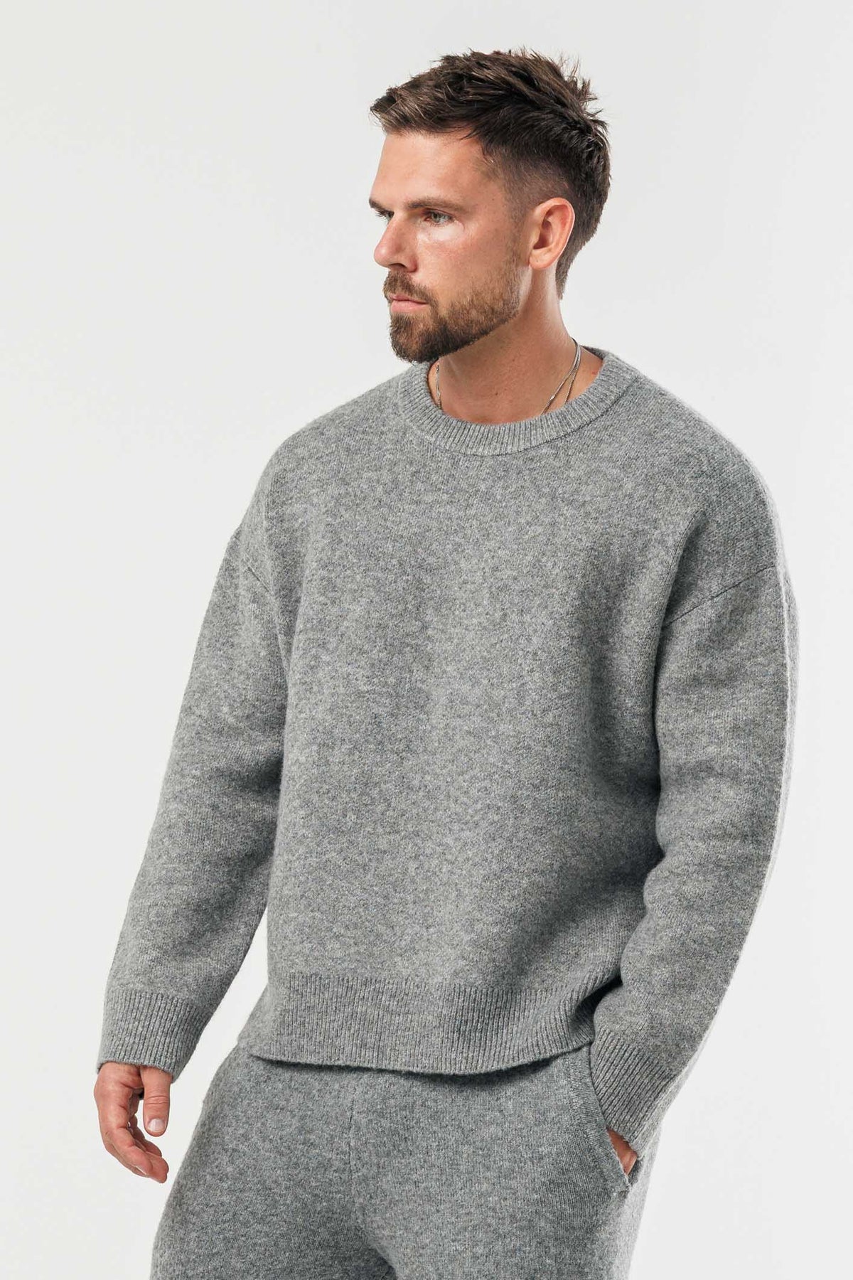 Knit Sweater — Grey Marl