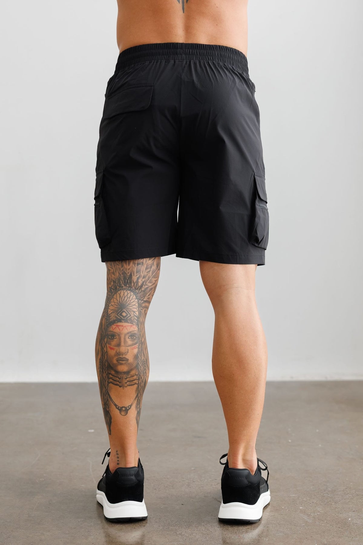 Technical Cargo Shorts — Black