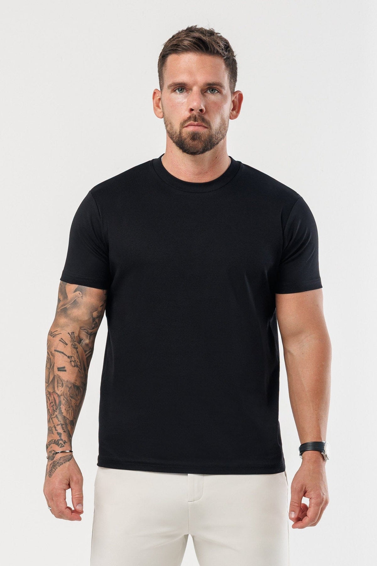 Luxe Mercerised T-Shirt — Black
