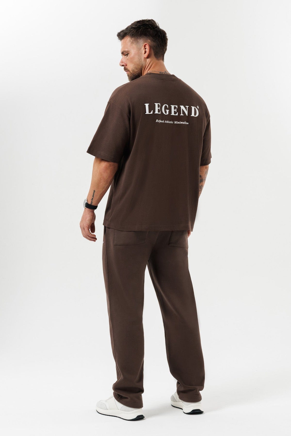 Print Oversized T-Shirt — Brown